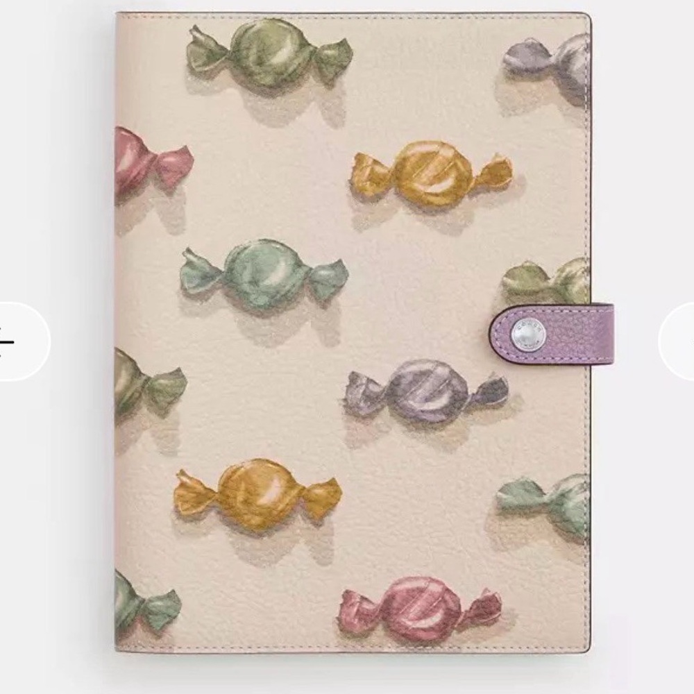 Coach Notebook With Candy Print